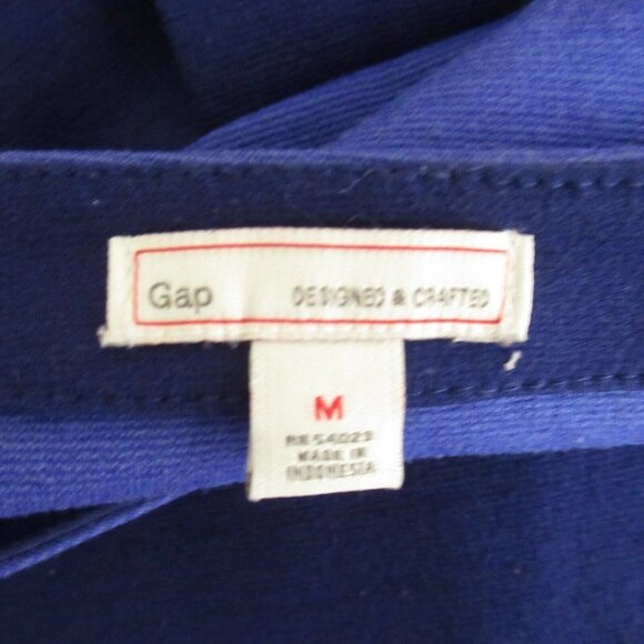 Gap Dress M Medium Blue Rugby Stripe Short Sleeve Preppy Nautical - Picture 4 of 5